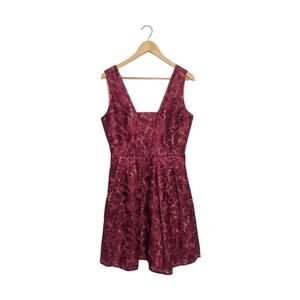 White House Black Market Sleeveless Lace Fit and Flare Dress Raspberry NEW Berry